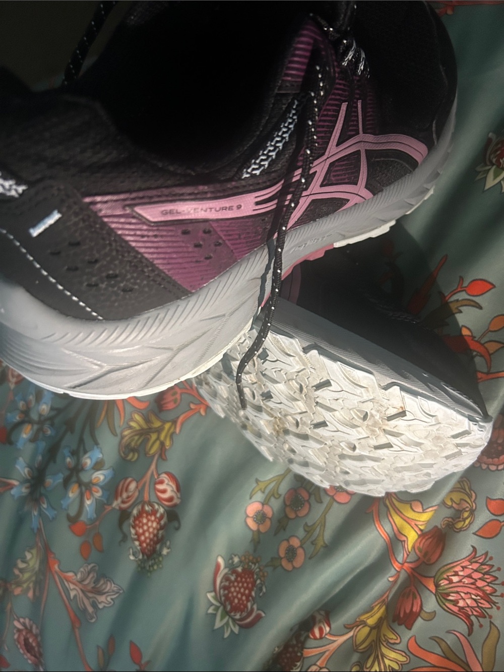 ASICS Women's Black and Pink Athletic Shoes - Picture 3 of 8